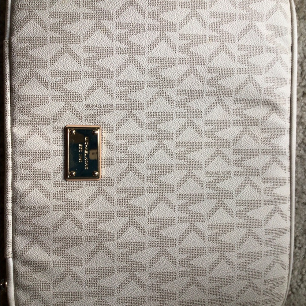 Michael Kors Gold  white cream Laptop  Bag. New without tag.